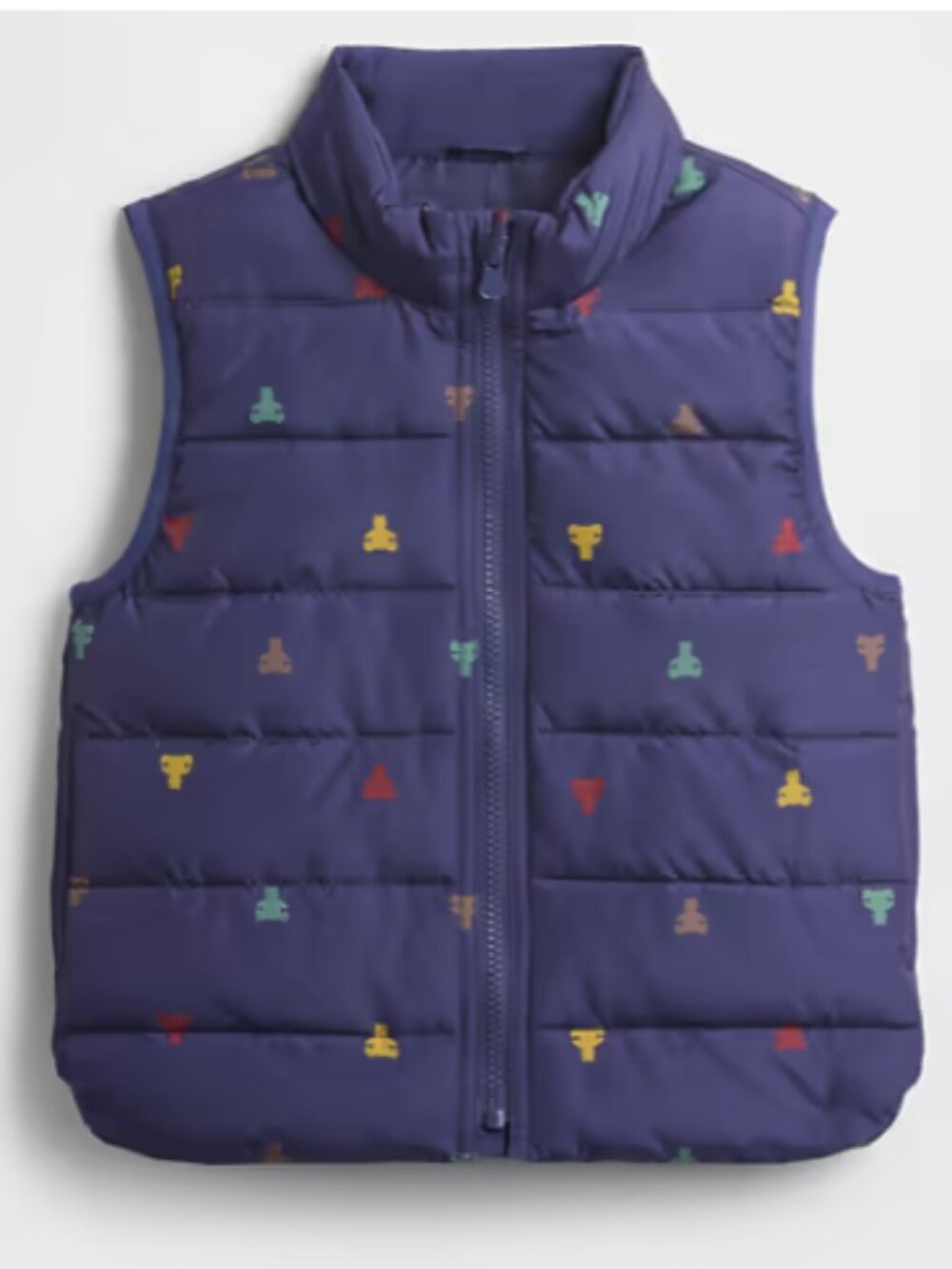 Baby Gap | Navy Cold Control Vest with Colorful Mini Bear Motifs (NWOT) - 2T